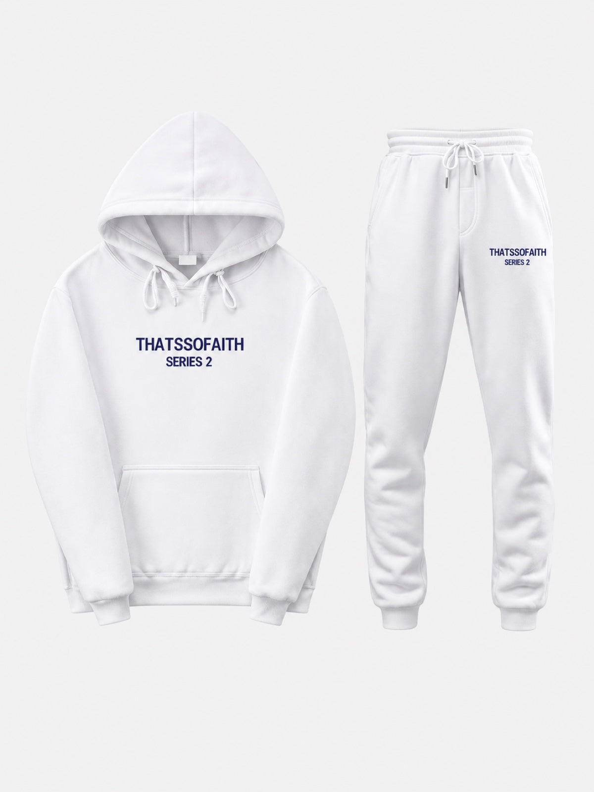Fleece-Lined Graphic Hoodie & Jogger Set