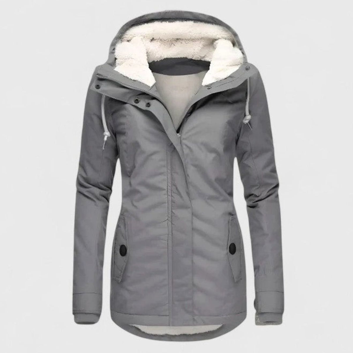Women's Winter Jacket with Fleece Lining and Hood – Waterproof