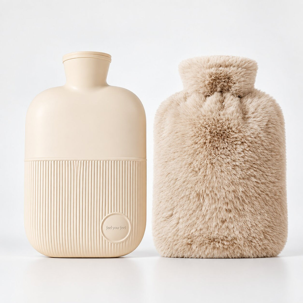 Hot Water Bottle with Soft Fabric Cover