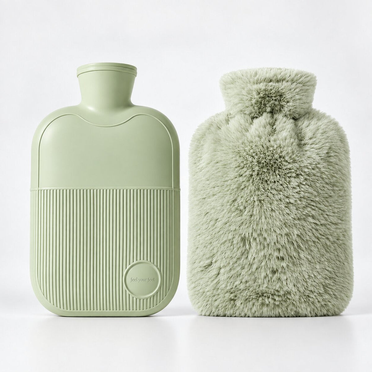 Hot Water Bottle with Soft Fabric Cover