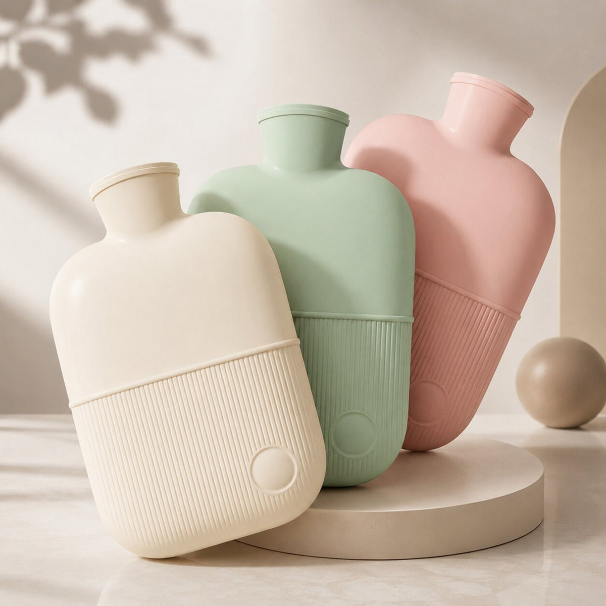 Hot Water Bottle with Soft Fabric Cover