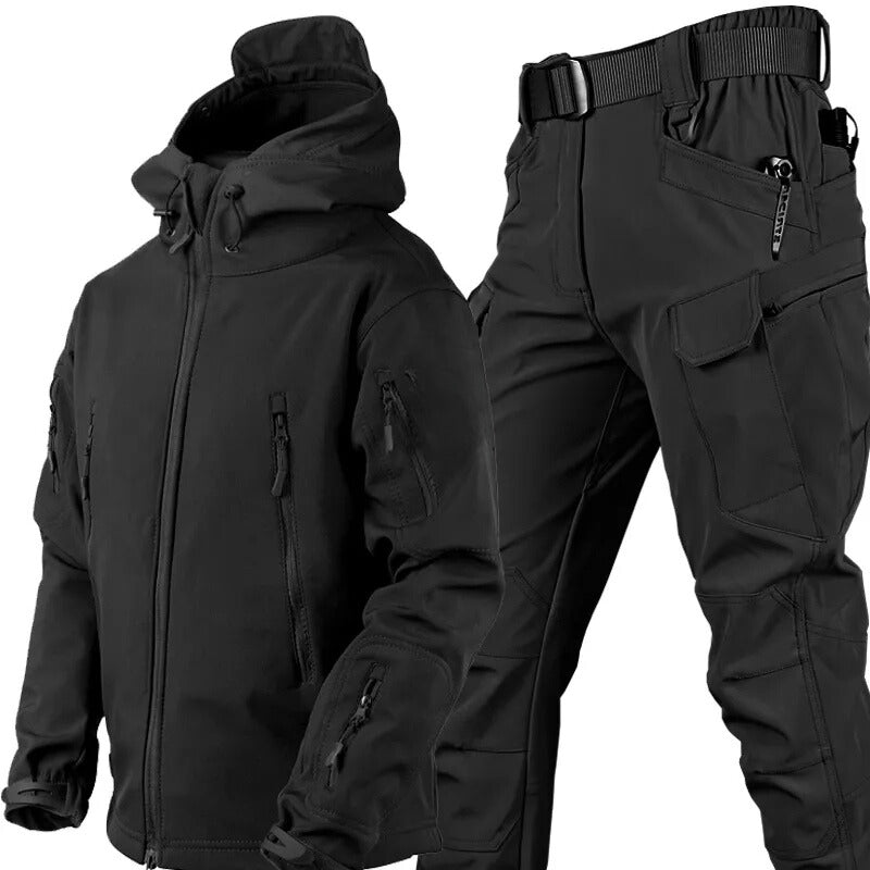 Waterproof, Windproof Outdoor Set: Jacket and Trousers with Fleece Lining