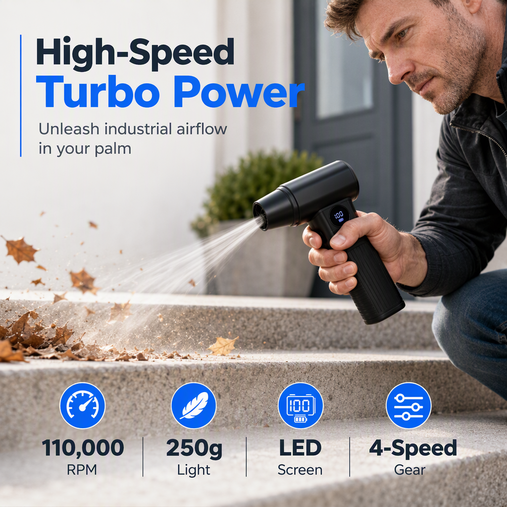 Handheld Wireless Mini High Speed Turbo Fan