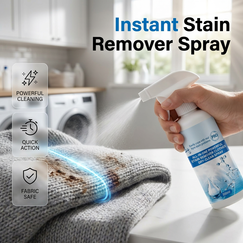 Non-Ionic Laundry Emulsifying Spray Garment Stain Pre-Treatment Spray Gentle Stain Remover Laundry Helper