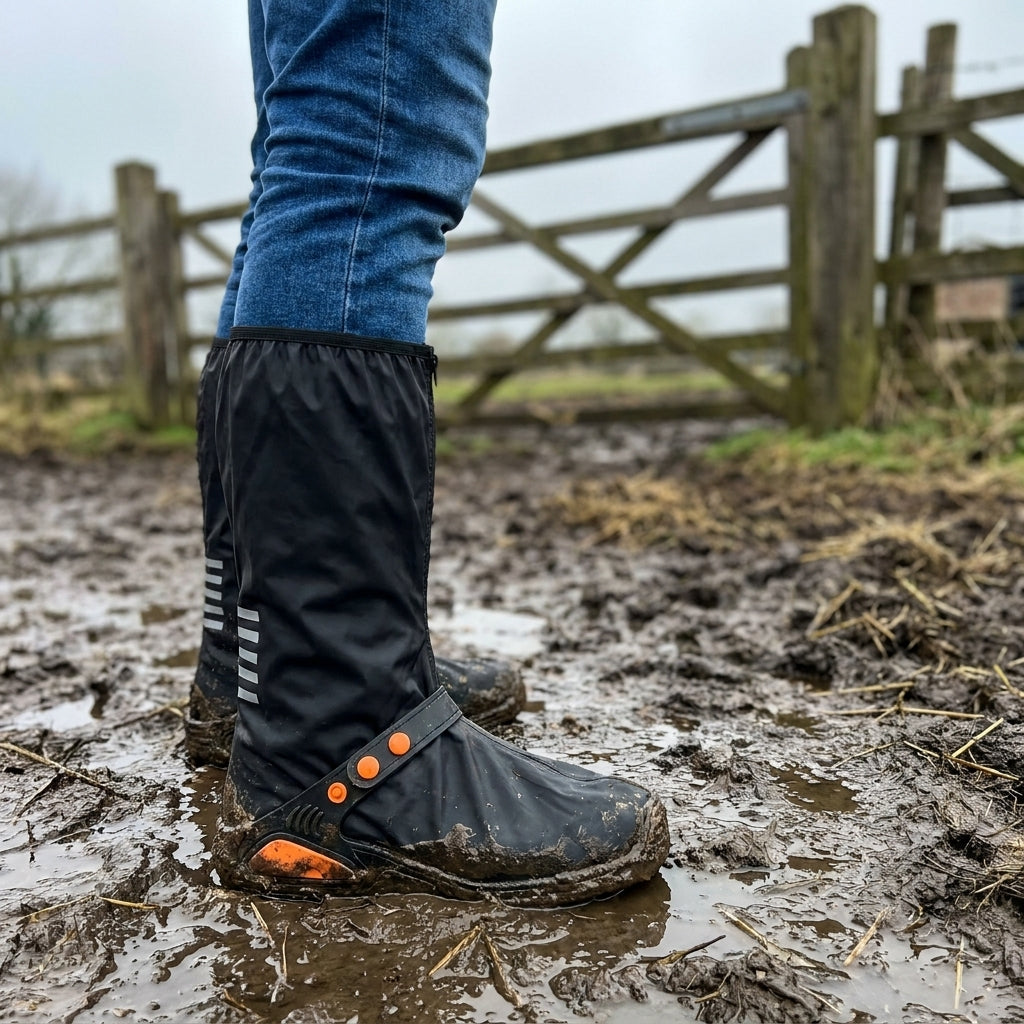 Durable Waterproof Shoe Covers with Zipper