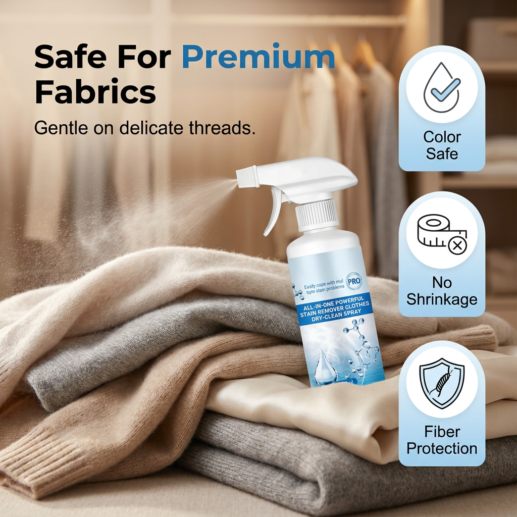 Non-Ionic Laundry Emulsifying Spray Garment Stain Pre-Treatment Spray Gentle Stain Remover Laundry Helper