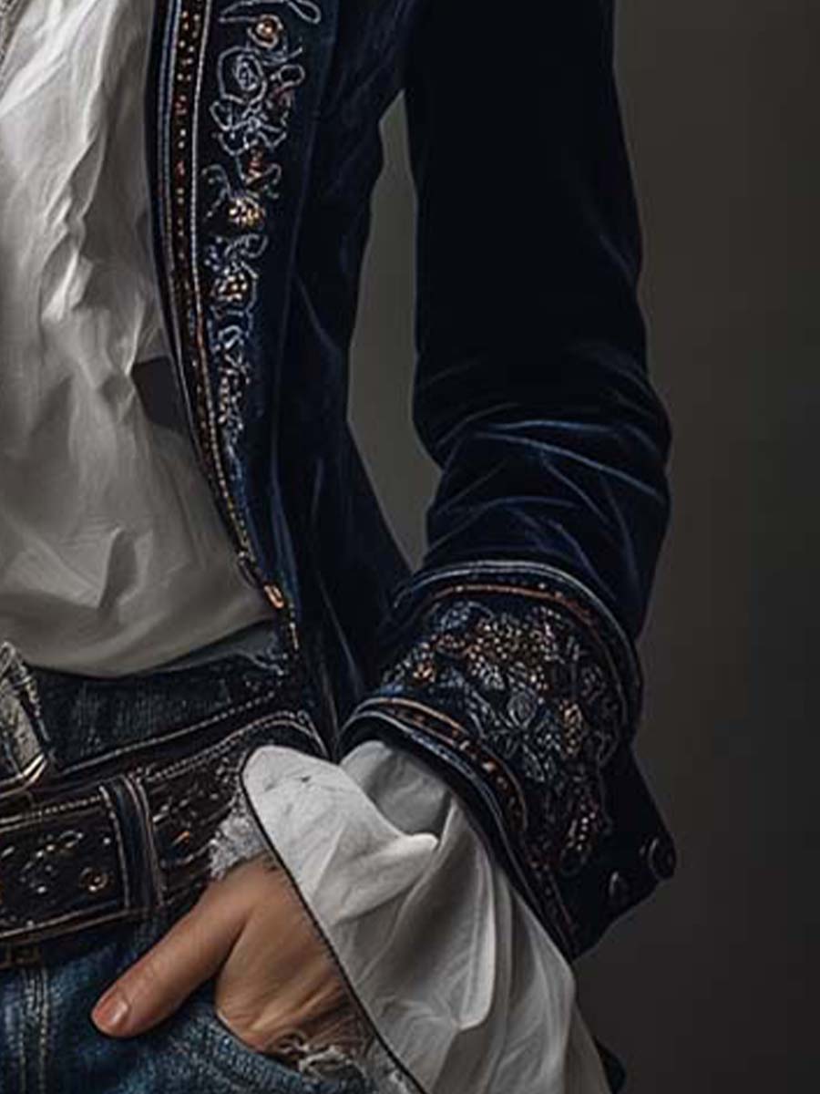 Anastasia Embroidered Longline Jacket