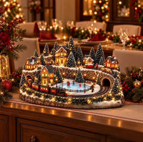 Christmas Horse Stable Village – Lighted Equestrian Holiday Scene
