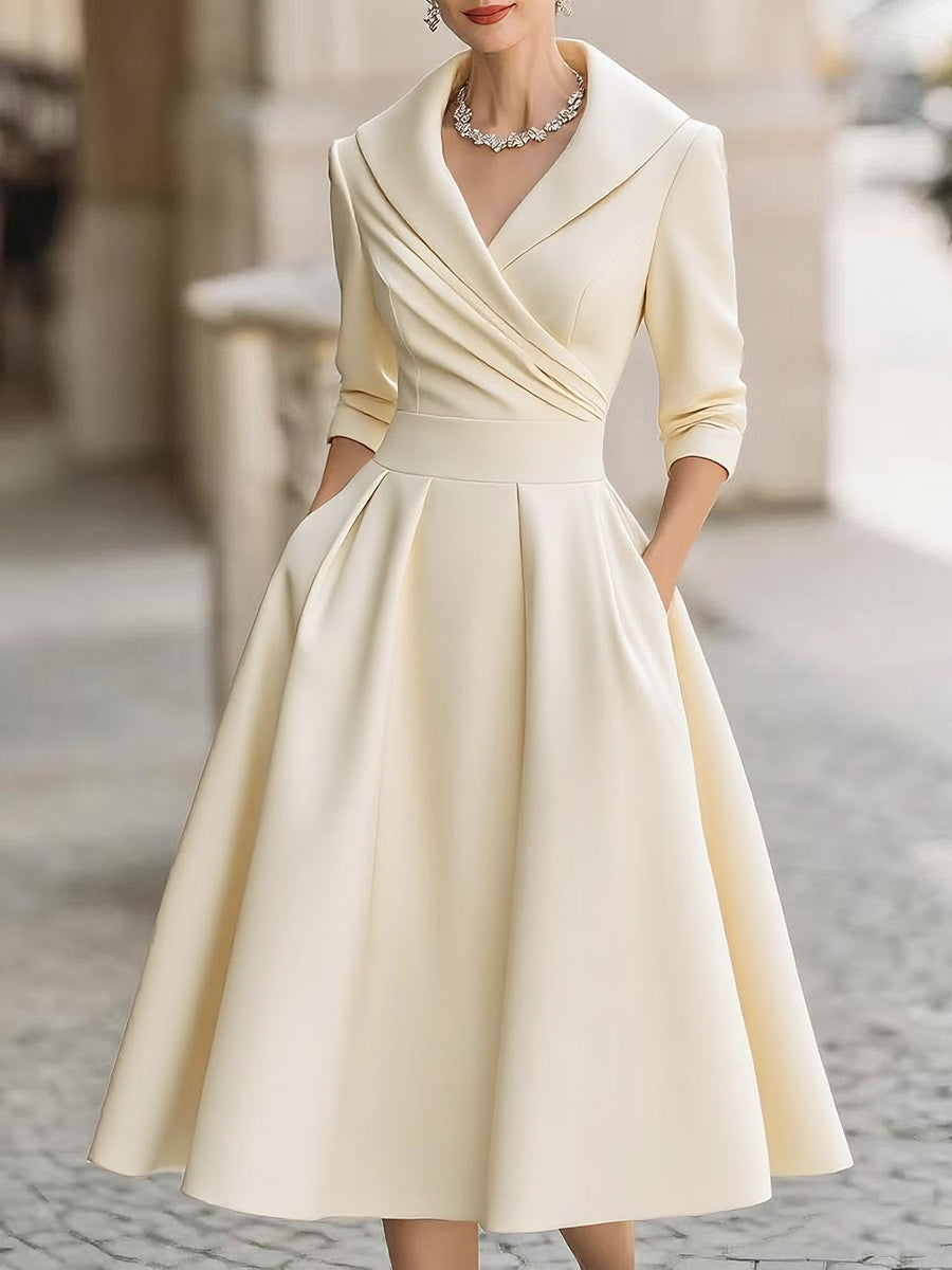 Coraline Elegant V-Neck Evening Dress