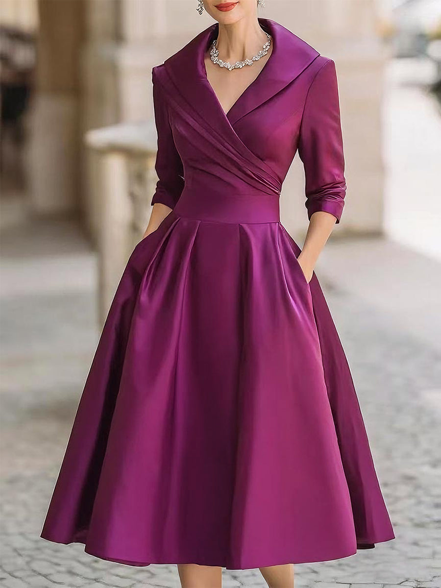 Coraline Elegant V-Neck Evening Dress