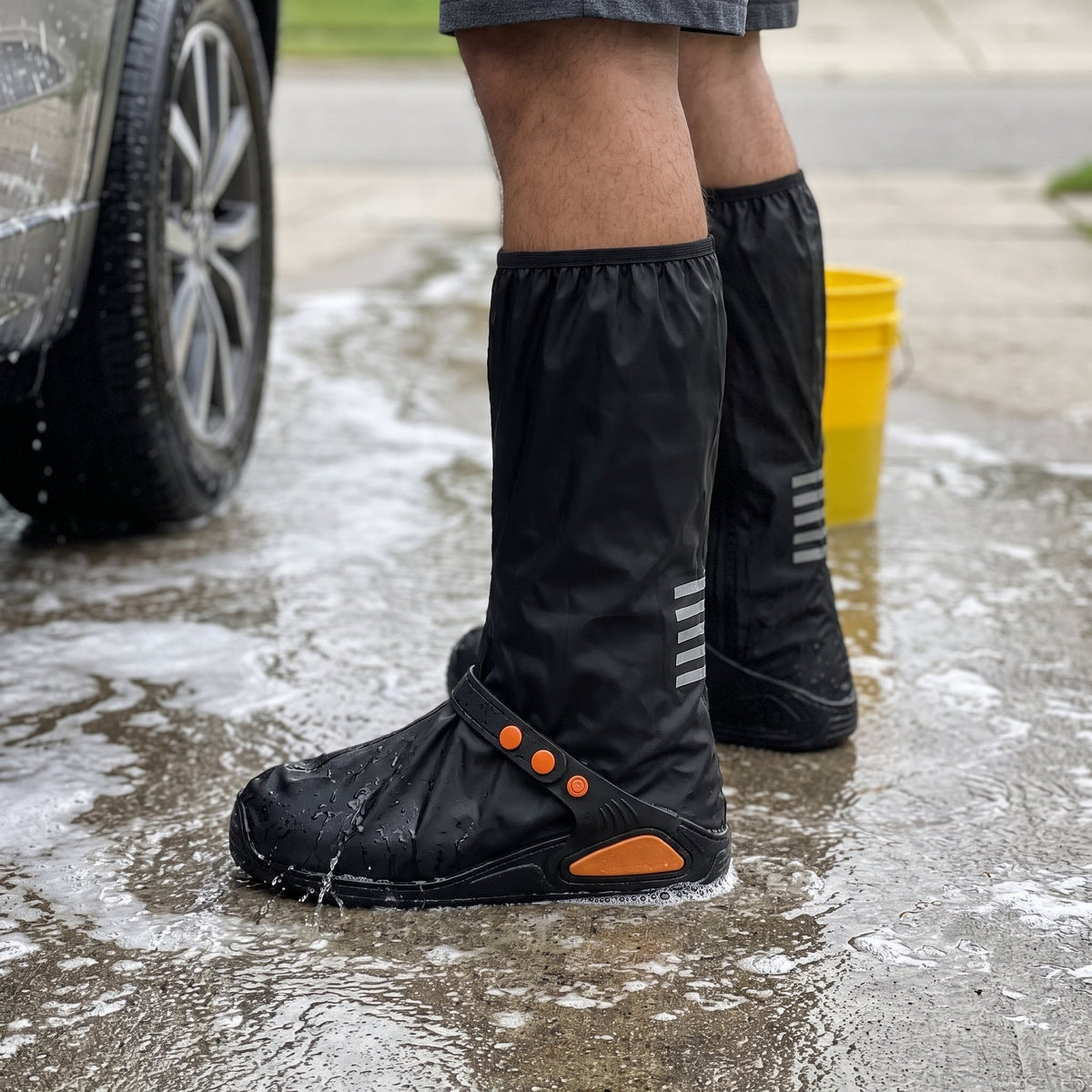 Durable Waterproof Shoe Covers with Zipper
