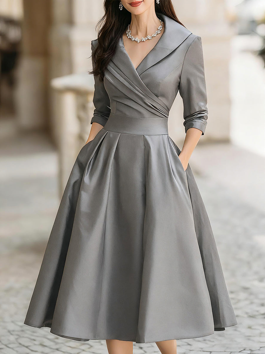 Coraline Elegant V-Neck Evening Dress