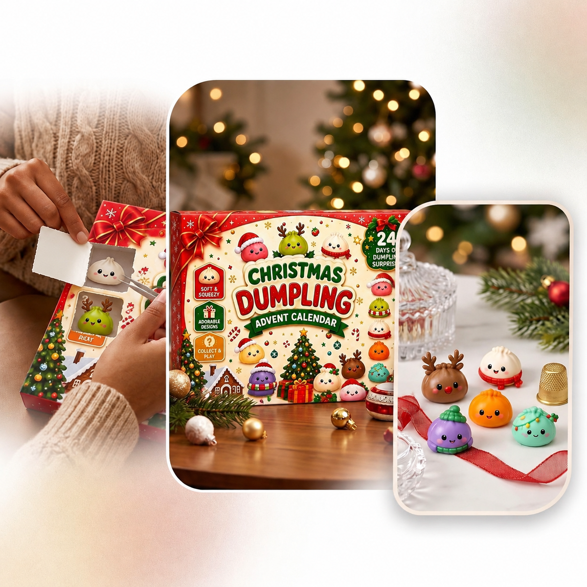Advent Calendar with 24 Squishy Surprises for Kids