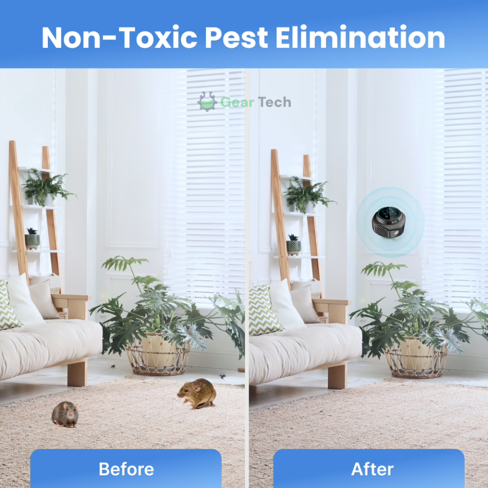 Plug-In Ultrasonic Rodent Repellent for Home & Garden