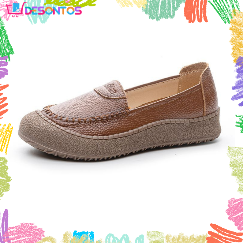 100% Genuine Cow Leather Soft Sole Shoes