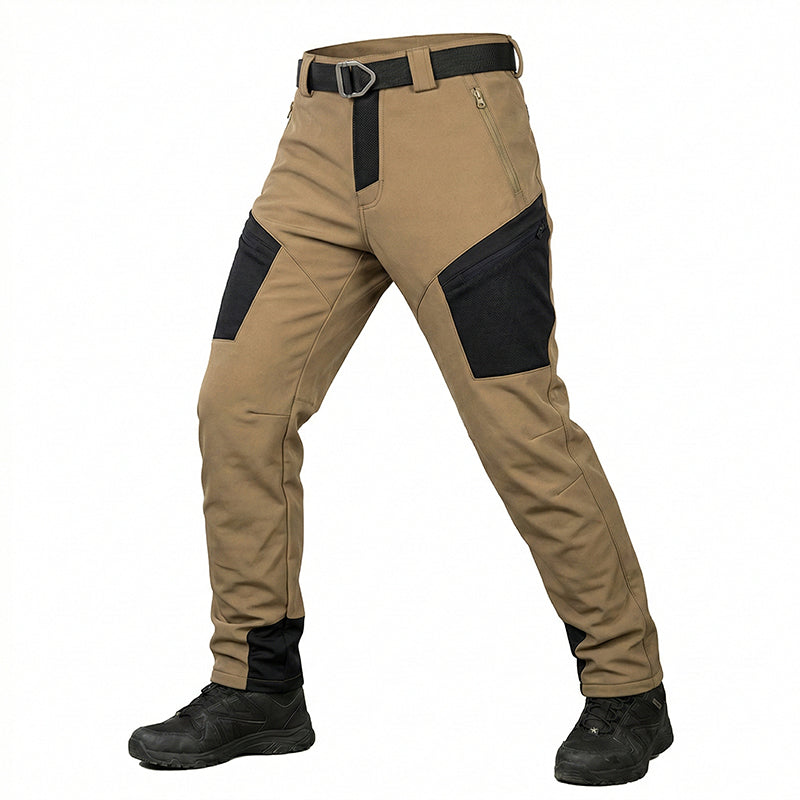 Men's Softshell Waterproof Outdoor Cargo Trousers for Winter