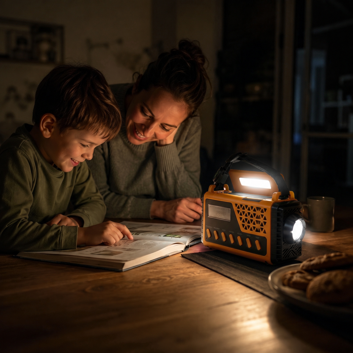Emergency Radio - Hand Crank & Solar Powered - Powerful 8,000mAh Power Bank