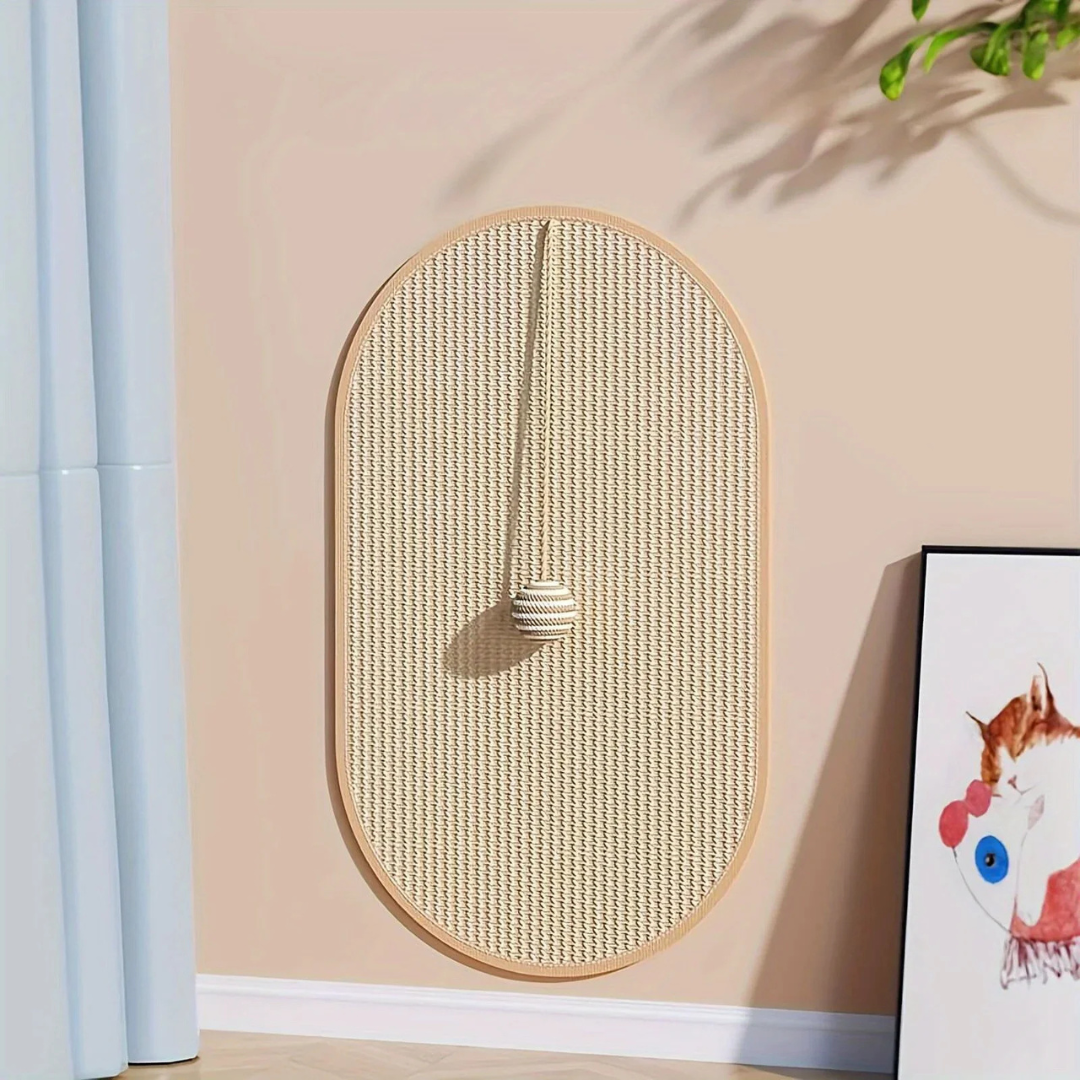 Nordspur | Scratchly Wall-Mounted Sisal Scratching Panel With Toy