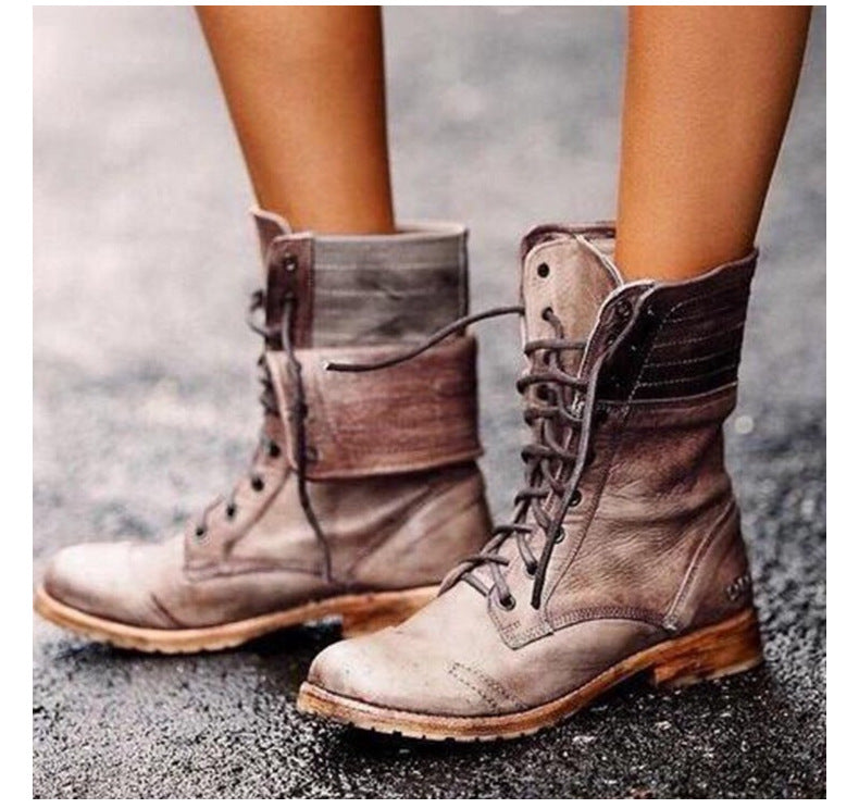 Women's Vintage Lace-Up Boots