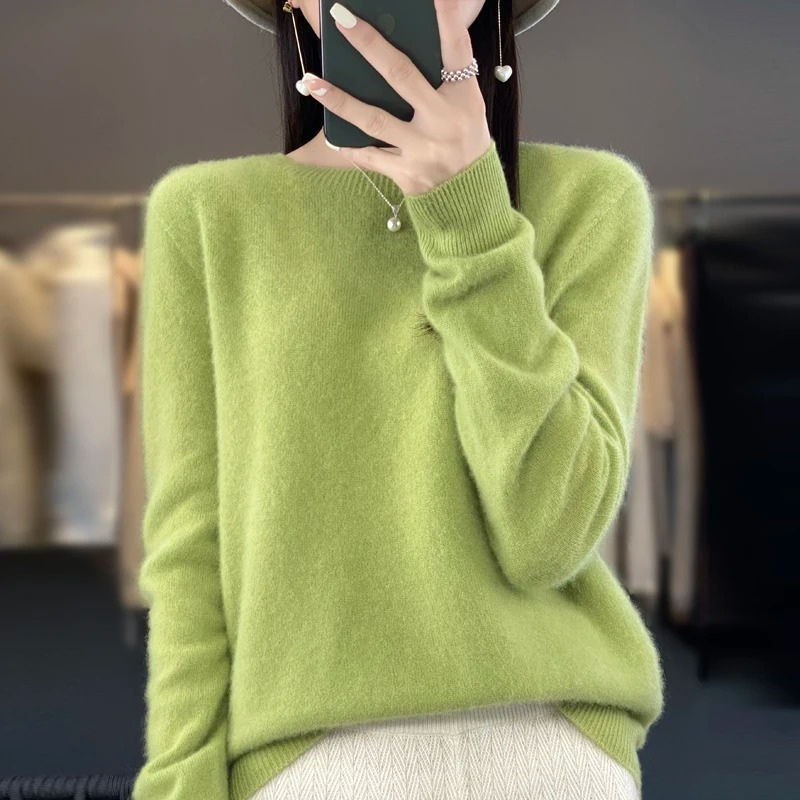Cashmere Pullover Women's Stylish Round Neck, Soft & Comfortable