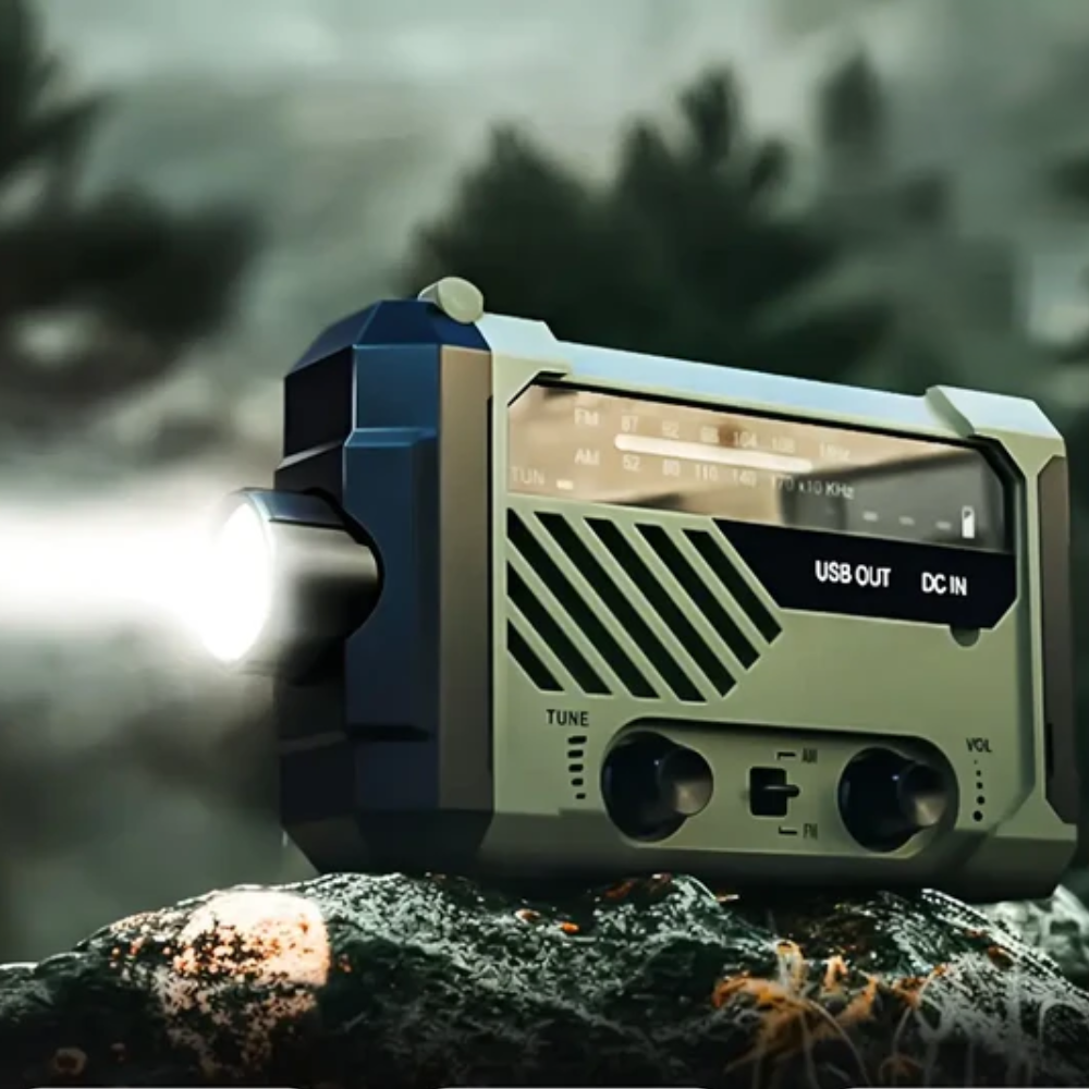 Multifunctional Wind Up Radio | Waterproof, Shock-Resistant & Ideal for Emergencies and Outdoor Adventures