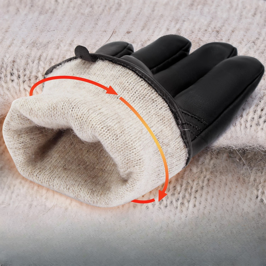 Nordspur | Faux Leather Winter Gloves