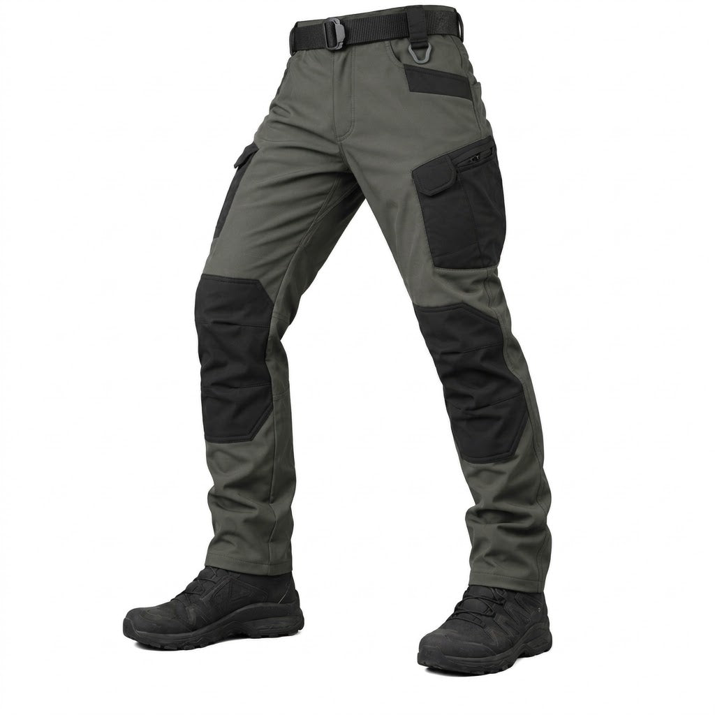 Men's Softshell Fleece-Lined Reinforced Water-Resistant Tactical Trousers