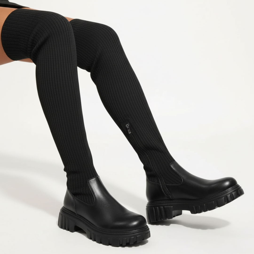 Nordspur | FlexRib Thigh-High Sock Boots