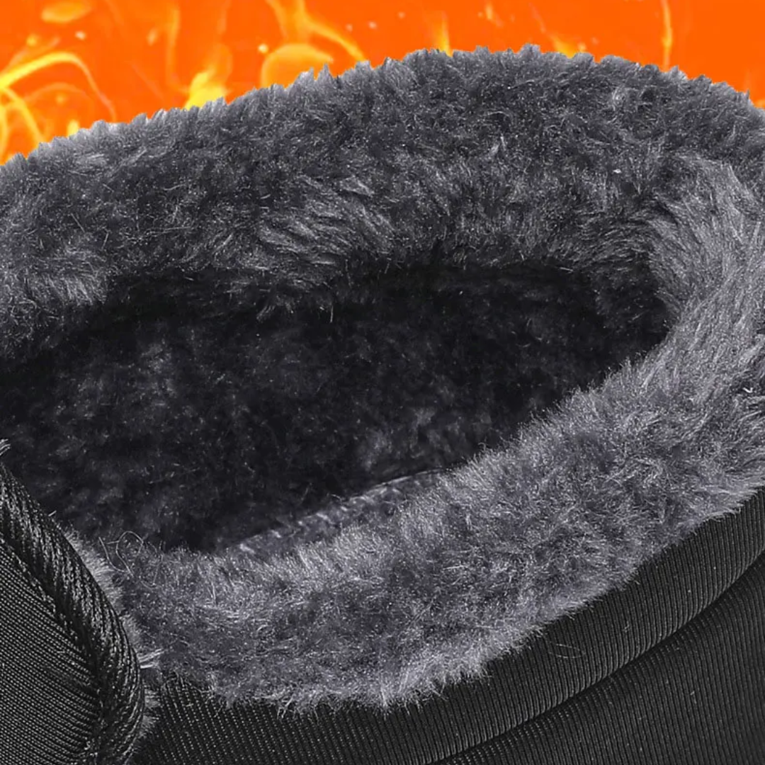 Men and Women Easy Slip On Fleece Lined Winter Boots