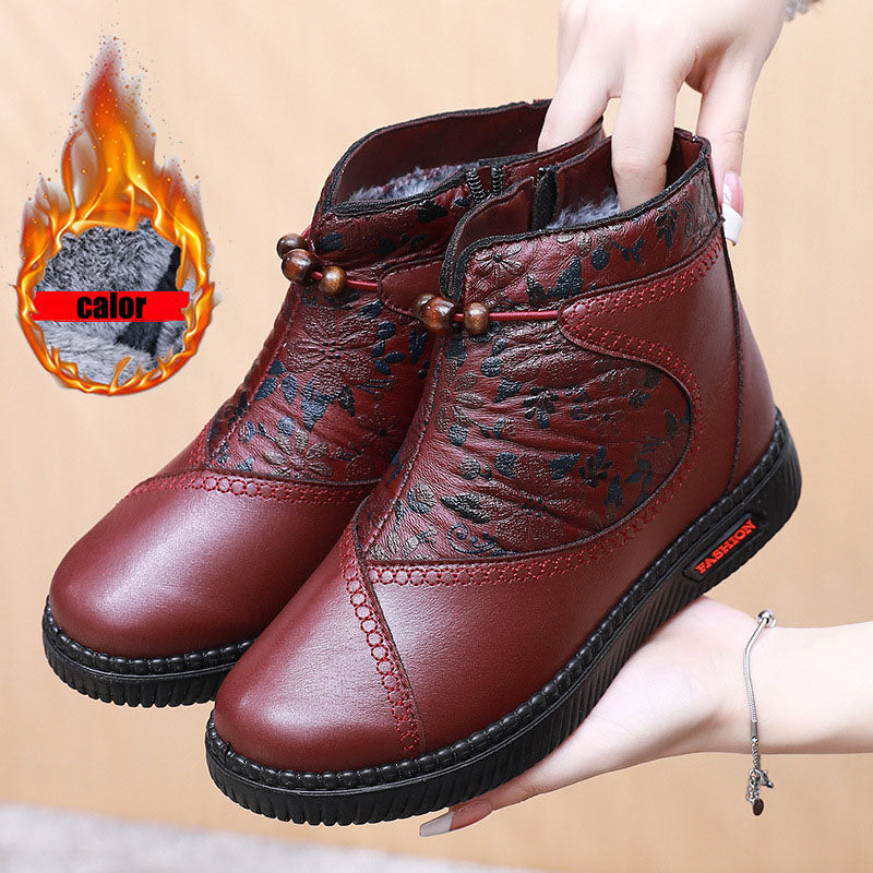 Printed Warm Short Winter Boots