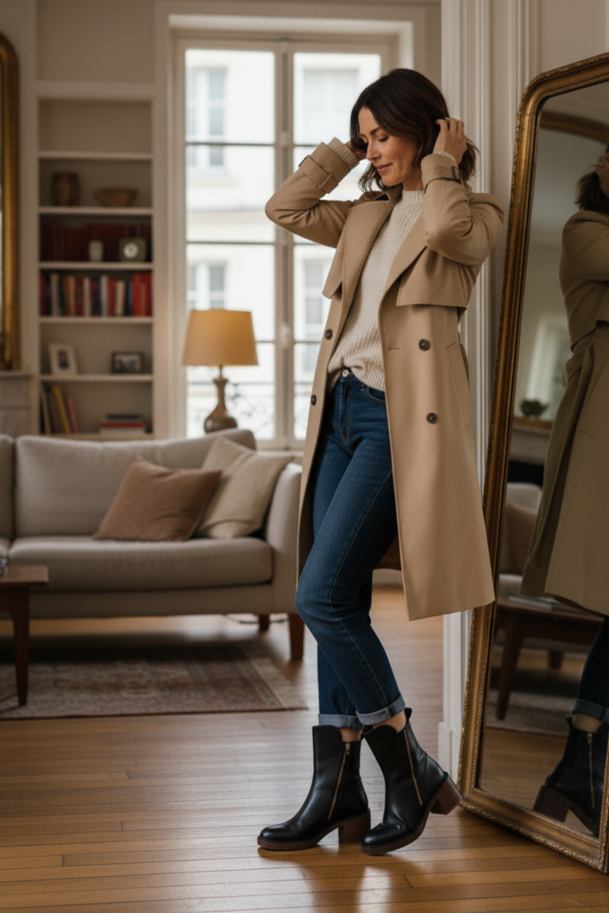 Pernelle | Leather Boots with Block Heel