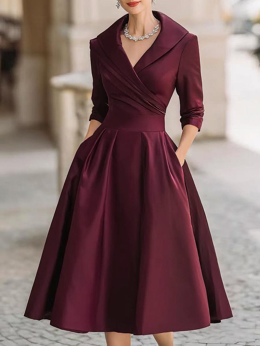 Coraline Elegant V-Neck Evening Dress