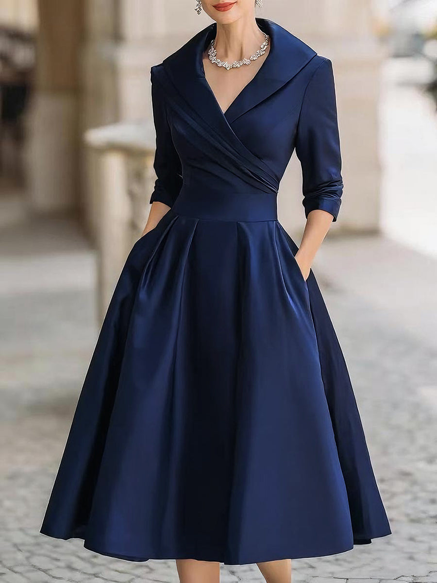 Coraline Elegant V-Neck Evening Dress