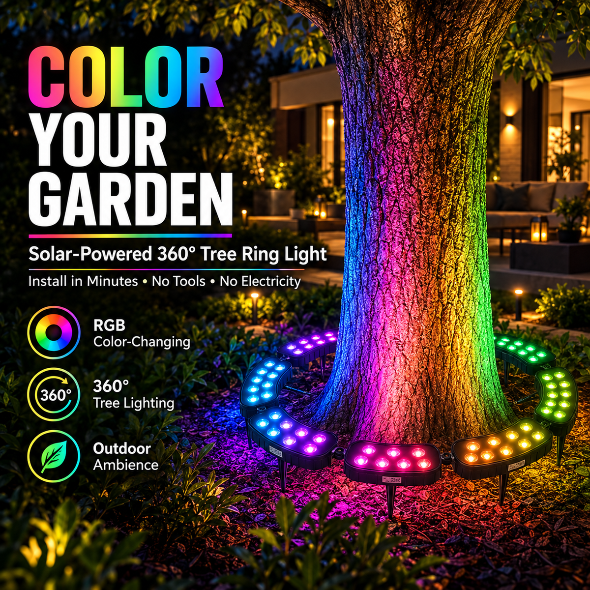 Solar RGB Landscape Ring Light