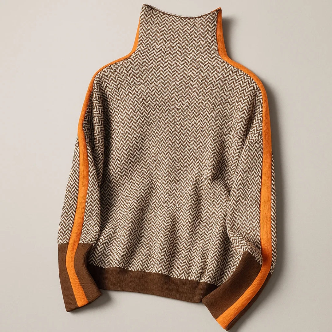 Pullover with High Collar