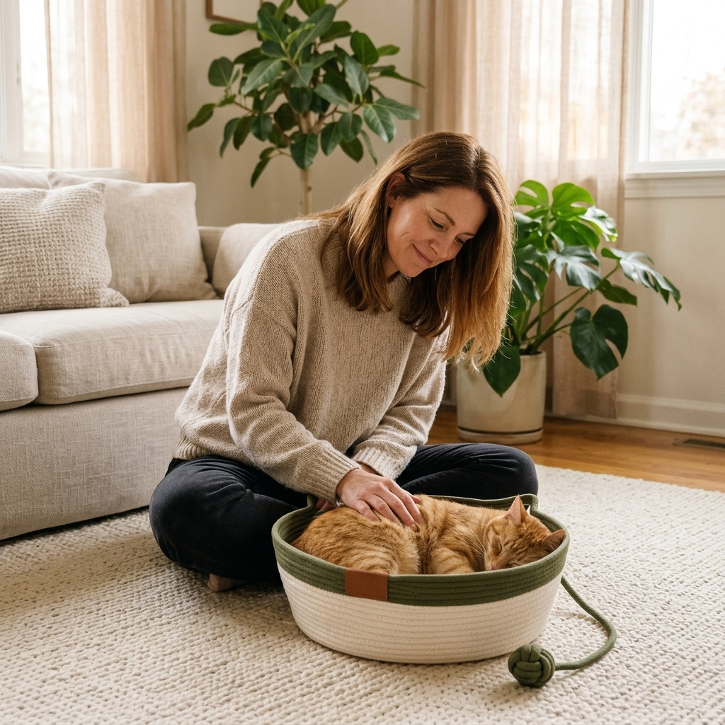 Woven Cat Basket