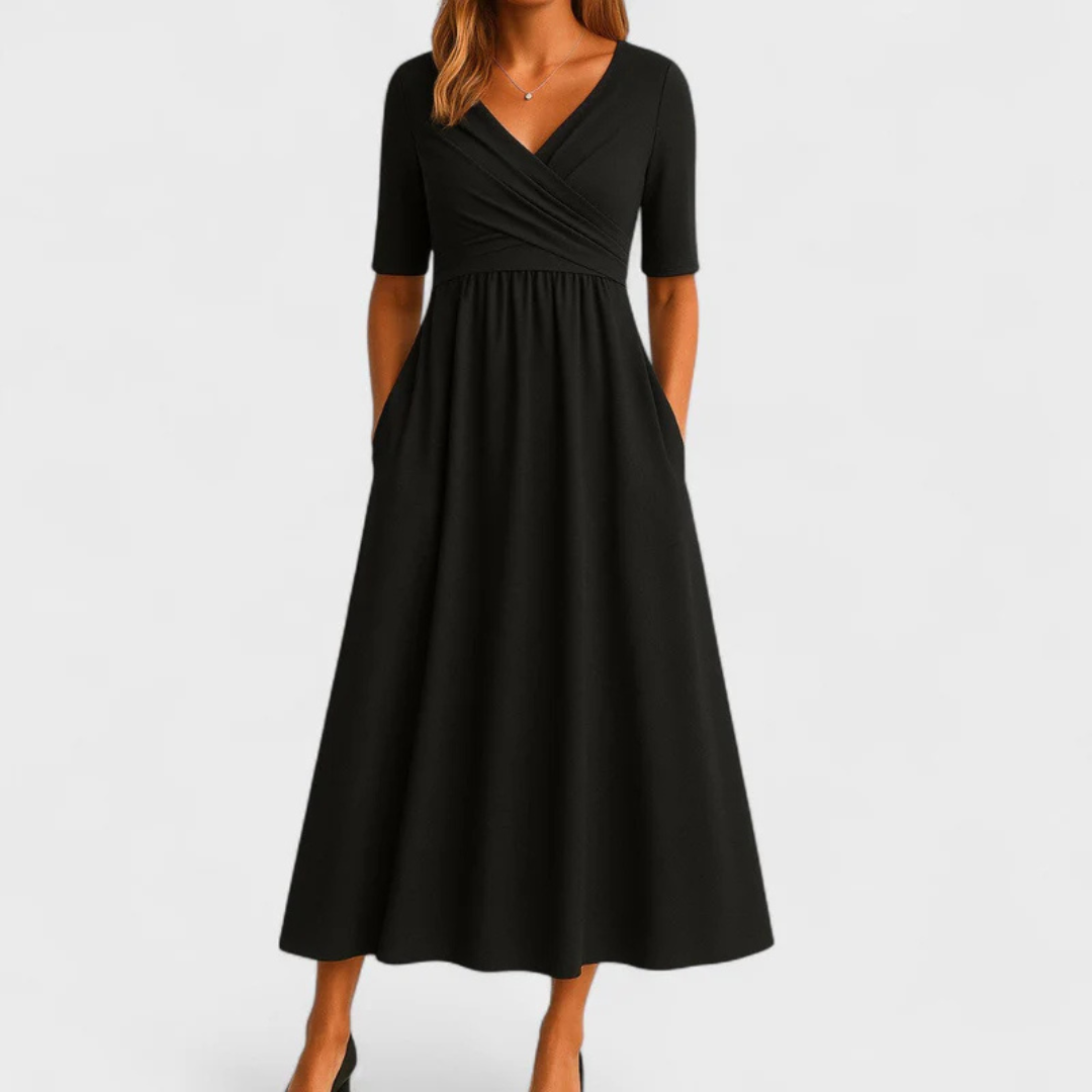 Elegant Dress with Tummy Coverage