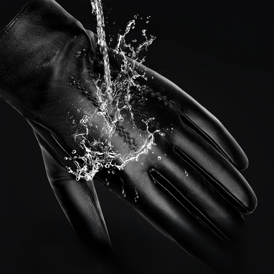 Nordspur | Faux Leather Winter Gloves