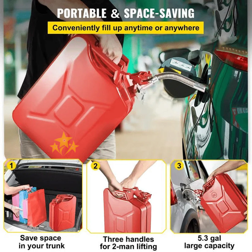 Stainless Steel Gas Can Spout Upgrade - Military-Grade & Rust-Proof