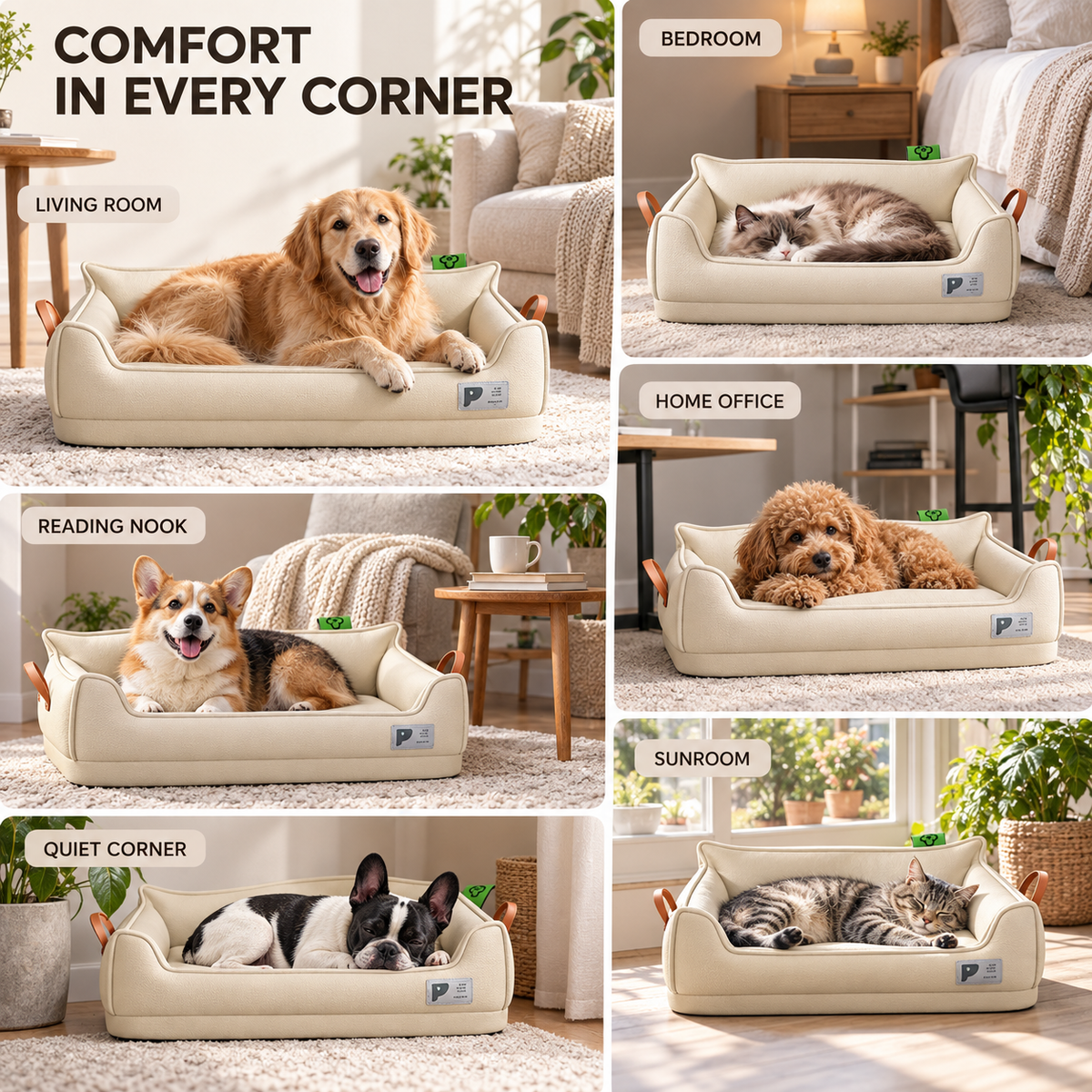 Nordspur | Snooflow Rectangular Sofa-Style Orthopedic Dog Bed