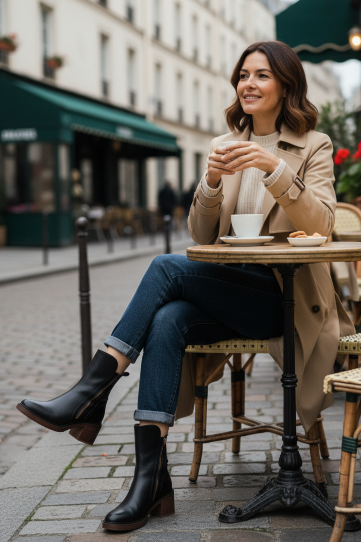 Pernelle | Leather Boots with Block Heel