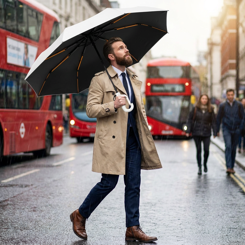 Premium Automatic Folding Umbrella for Sun & Rain – Compact & Windproof