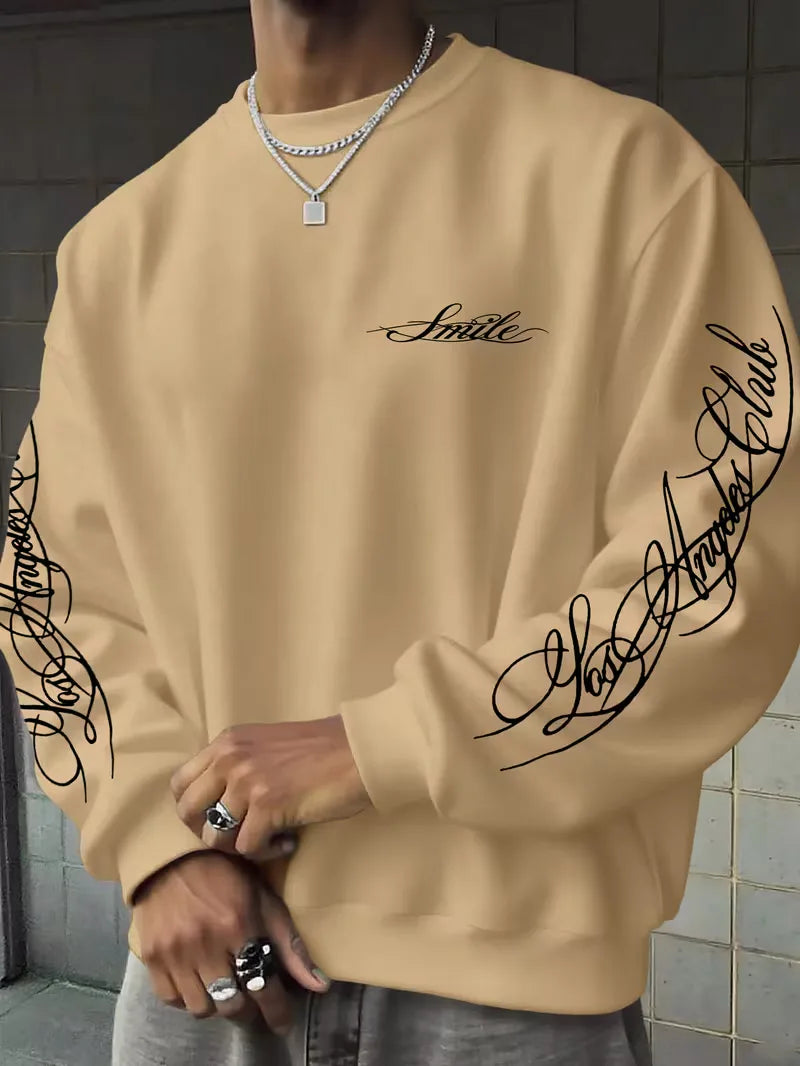 Sweatshirt with White Script Lettering