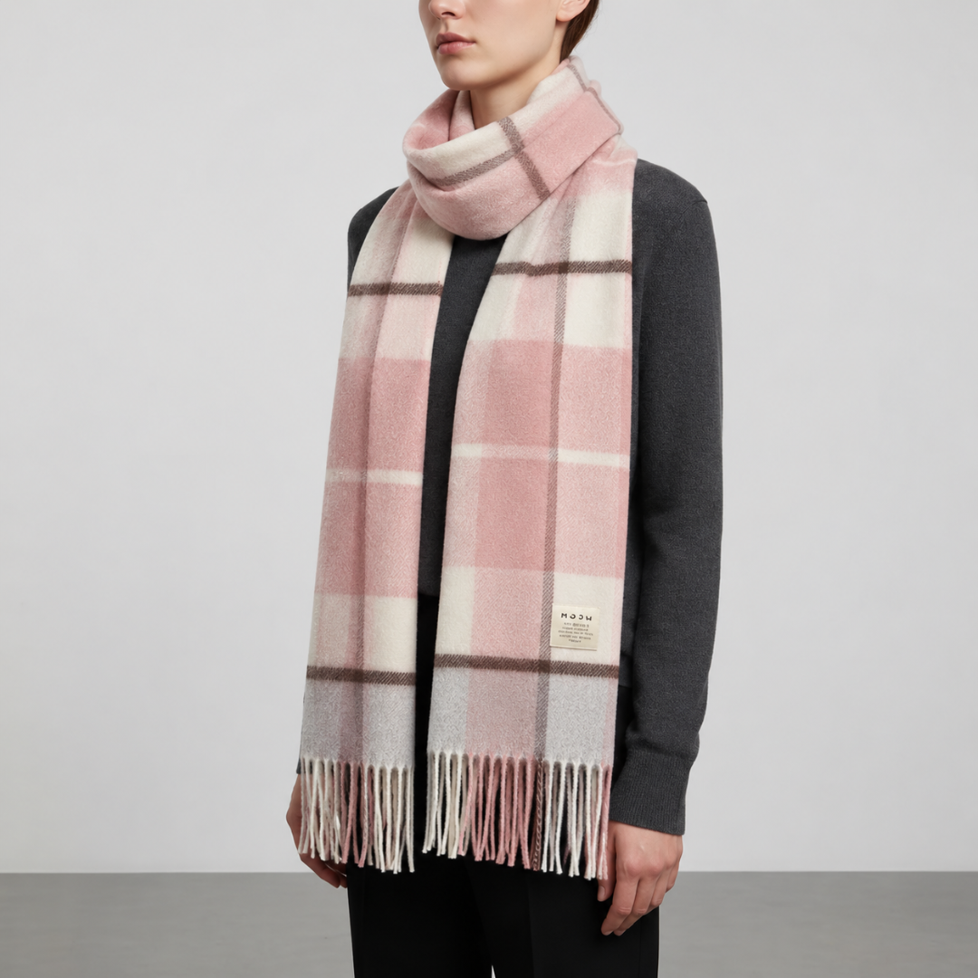 Nordspur | Classic Plaid Wool Winter Scarf for Cold Weather Comfort