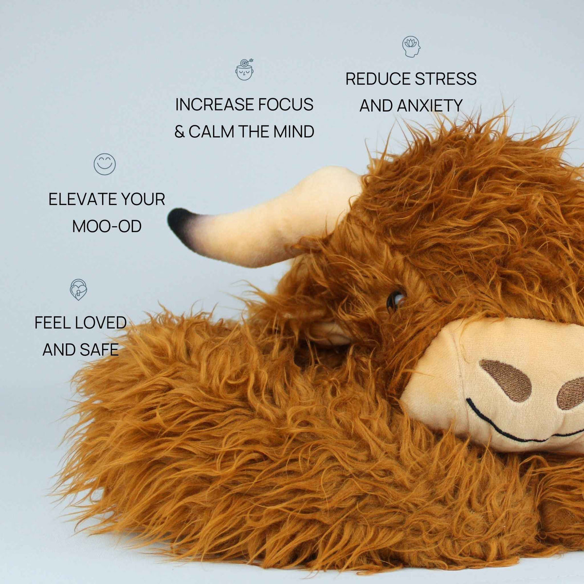 Hallie the Highland Cow Weighted Animal