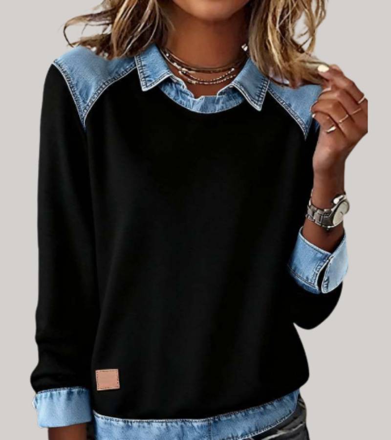 Comfortable Denim Sweater