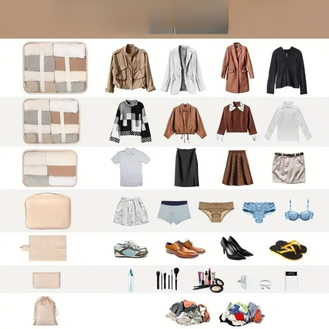 Nordspur | Packoria Seven Piece Packing Cube Set