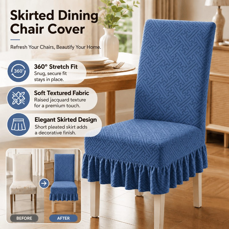Elegant Ruffled Chair Slipcover