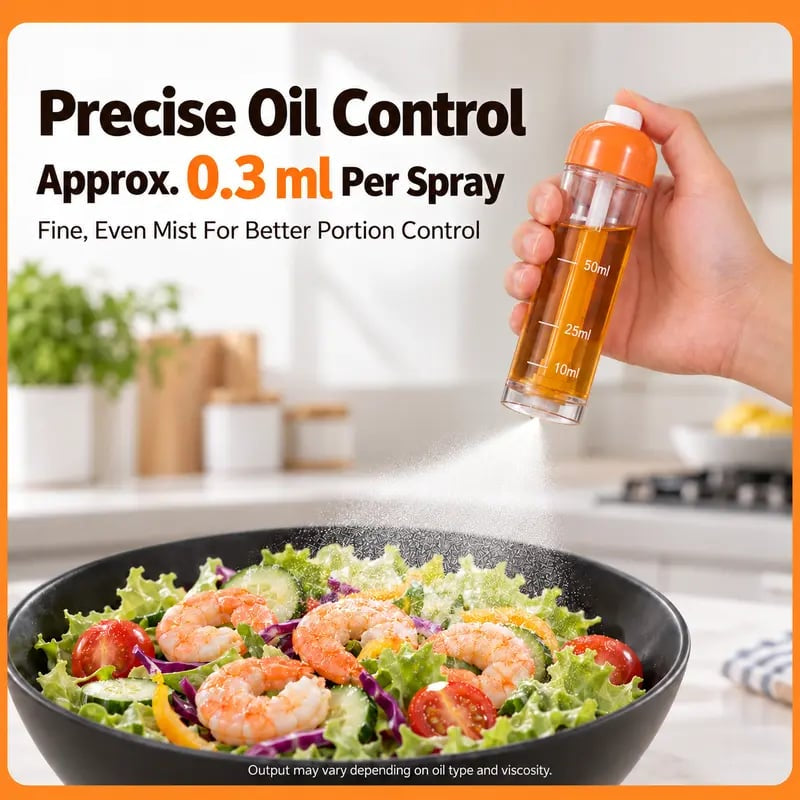 Refillable Oil Spray Bottle for Cooking, Olive Oil Sprayer with Nozzle at the Bottom