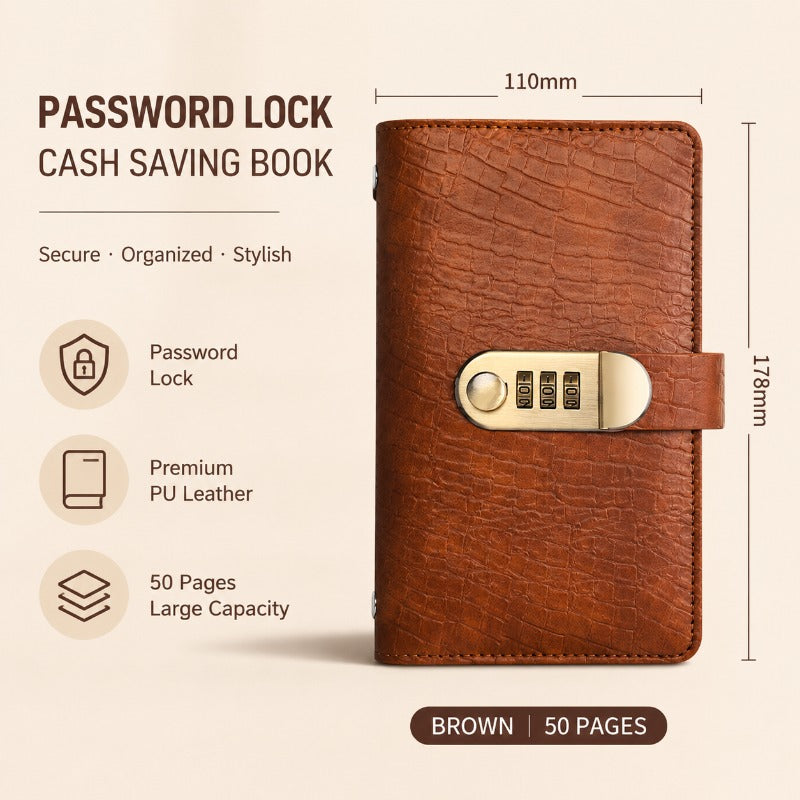 Locked Leather Cash Binder